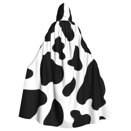 BREAUX Kapuzenumhang mit Kuh-Punktdruck, für Halloween, Erwachsene, für Partys, Karneval, Cosplay, Kostüme, Bühnendekorationen BREAUX Kapuzenumhang mit Kuh-Punktdruck, für Halloween, Erwachsene, für Partys, Karneval, Cosplay, Kostüme, Bühnendekorationen von BREAUX