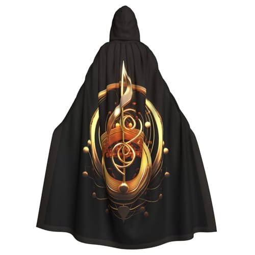 BREAUX Kapuzenumhang mit Musik-Symbol-Druck, für Halloween, Erwachsene, für Partys, Karneval, Cosplay, Kostüme, Bühnendekorationen BREAUX Kapuzenumhang mit Musik-Symbol-Druck, für Halloween, Erwachsene, für Partys, Karneval, Cosplay, Kostüme, Bühnendekorationen von BREAUX