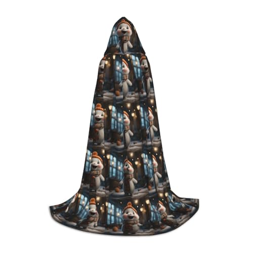 BREAUX Kapuzenumhang mit Schneemann-Aufdruck, Uni, volle Länge, Kapuzenumhang zum Verkleiden, Ball, Comic-Ausstellungskostüm BREAUX Kapuzenumhang mit Schneemann-Aufdruck, Uni, volle Länge, Kapuzenumhang zum Verkleiden, Ball, Comic-Ausstellungskostüm von BREAUX