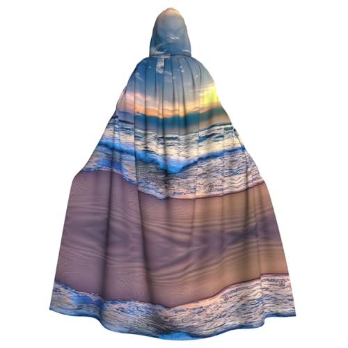 BREAUX Kapuzenumhang mit Sonnenuntergang am Meer, für Halloween, Erwachsene, für Partys, Karneval, Cosplay, Bühnendekorationen BREAUX Kapuzenumhang mit Sonnenuntergang am Meer, für Halloween, Erwachsene, für Partys, Karneval, Cosplay, Bühnendekorationen von BREAUX