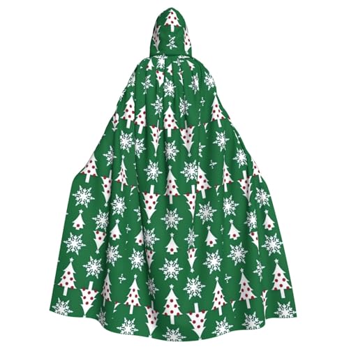 BREAUX Kapuzenumhang mit Weihnachtsbaum-Muster, übergroßer Kapuzenumhang mit Fliege, Uni-Erwachsenenkostüm für Erwachsene BREAUX Kapuzenumhang mit Weihnachtsbaum-Muster, übergroßer Kapuzenumhang mit Fliege, Uni-Erwachsenenkostüm für Erwachsene von BREAUX