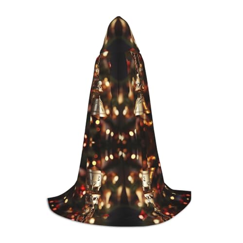 BREAUX Kapuzenumhang mit Weihnachtsbaum und Glocken, Uni, volle Länge, Kapuzenumhang zum Verkleiden, Ball, Comic-Ausstellungskostüm BREAUX Kapuzenumhang mit Weihnachtsbaum und Glocken, Uni, volle Länge, Kapuzenumhang zum Verkleiden, Ball, Comic-Ausstellungskostüm von BREAUX
