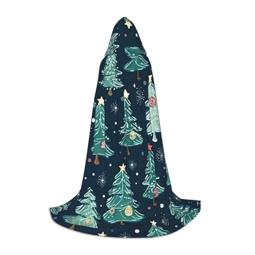 BREAUX Kapuzenumhang mit Weihnachtsbaum- und Sternen-Aufdruck, Uni, volle Länge, Kapuzenumhang zum Verkleiden, Ball, Comic-Kostüm BREAUX Kapuzenumhang mit Weihnachtsbaum- und Sternen-Aufdruck, Uni, volle Länge, Kapuzenumhang zum Verkleiden, Ball, Comic-Kostüm von BREAUX