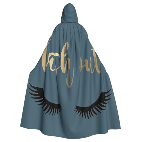 BREAUX Kapuzenumhang mit Wimpernaufdruck, für Halloween, Erwachsene, für Partys, Karneval, Cosplay, Kostüme, Bühnendekorationen BREAUX Kapuzenumhang mit Wimpernaufdruck, für Halloween, Erwachsene, für Partys, Karneval, Cosplay, Kostüme, Bühnendekorationen von BREAUX
