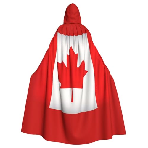 BREAUX Kapuzenumhang mit kanadischer Flagge, für Halloween, Erwachsene, für Partys, Karneval, Cosplay, Kostüme, Bühnendekorationen BREAUX Kapuzenumhang mit kanadischer Flagge, für Halloween, Erwachsene, für Partys, Karneval, Cosplay, Kostüme, Bühnendekorationen von BREAUX