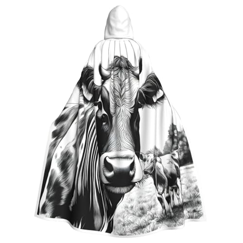 BREAUX Kuh-Kollektion, Druck, Halloween, Erwachsene, Kapuzenumhang für Partys, Karneval, Cosplay, Kostüme, Bühnendekorationen BREAUX Kuh-Kollektion, Druck, Halloween, Erwachsene, Kapuzenumhang für Partys, Karneval, Cosplay, Kostüme, Bühnendekorationen von BREAUX