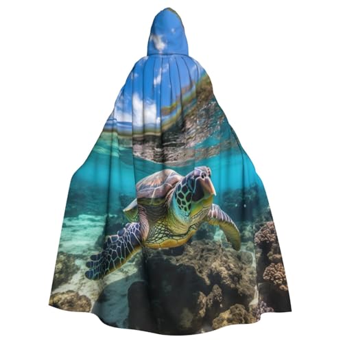 BREAUX Lord Howe Island Sea Turtle Print Halloween Erwachsene Kapuzenumhang Umhang Umhang für Partys Karneval Cosplay Kostüme Bühnendekoration BREAUX Lord Howe Island Sea Turtle Print Halloween Erwachsene Kapuzenumhang Umhang Umhang für Partys Karneval Cosplay Kostüme Bühnendekoration von BREAUX