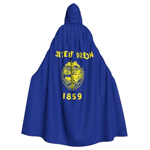 BREAUX Oregon Umhang mit Staatsflagge für Halloween, Erwachsene, mit Kapuze, Umhang für Partys, Karneval, Cosplay, Kostüme, Bühnendekorationen BREAUX Oregon Umhang mit Staatsflagge für Halloween, Erwachsene, mit Kapuze, Umhang für Partys, Karneval, Cosplay, Kostüme, Bühnendekorationen von BREAUX