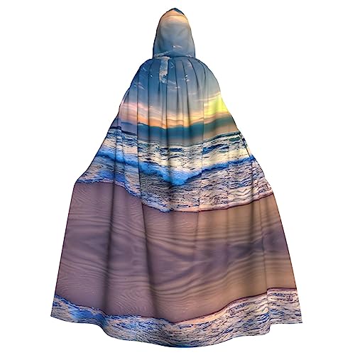 BREAUX Serene Seaside Sunset Print Hooded Cloak Oversized Hooded Cape with Bow Tie Uni Adult Halloween Costume BREAUX Serene Seaside Sunset Print Hooded Cloak Oversized Hooded Cape with Bow Tie Uni Adult Halloween Costume von BREAUX