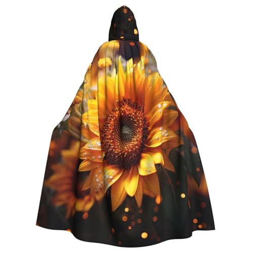 BREAUX Sonnenblumen-Umhang mit Kapuze, für Halloween, Erwachsene, für Partys, Karneval, Cosplay, Kostüme, Bühnendekorationen BREAUX Sonnenblumen-Umhang mit Kapuze, für Halloween, Erwachsene, für Partys, Karneval, Cosplay, Kostüme, Bühnendekorationen von BREAUX