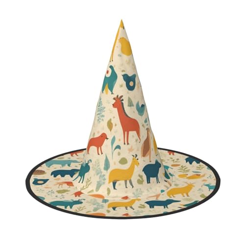 BREAUX Tiermuster Druck Halloween Hexe und Zauberer Hut Hexenkostüm für Themendekoration Halloween Party BREAUX Tiermuster Druck Halloween Hexe und Zauberer Hut Hexenkostüm für Themendekoration Halloween Party von BREAUX