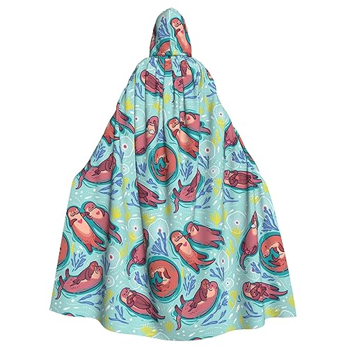 BREAUX Umhang mit Kapuze, niedlicher brauner Otter-Druck, Halloween, Erwachsene, für Partys, Karneval, Cosplay, Bühnendekorationen BREAUX Umhang mit Kapuze, niedlicher brauner Otter-Druck, Halloween, Erwachsene, für Partys, Karneval, Cosplay, Bühnendekorationen von BREAUX