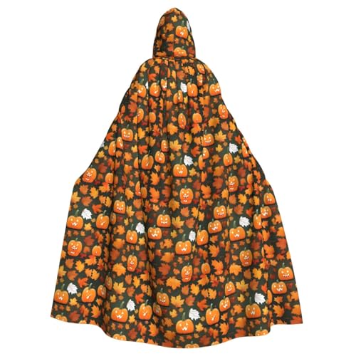 BREAUX Umhang mit Kapuze für Erwachsene, mit Kürbis-Aufdruck, für Partys, Karneval, Cosplay, Bühnendekorationen von BREAUX
