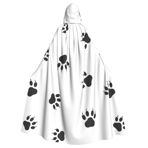 BREAUX Umhang mit Kapuze und Bärentatzenabdruck, Halloween, Erwachsene, für Partys, Karneval, Cosplay, Kostüme, Bühnendekorationen BREAUX Umhang mit Kapuze und Bärentatzenabdruck, Halloween, Erwachsene, für Partys, Karneval, Cosplay, Kostüme, Bühnendekorationen von BREAUX
