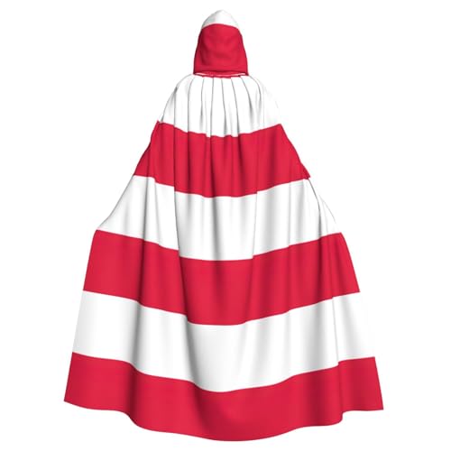 BREAUX Umhang mit polnischer Flagge, für Halloween, Erwachsene, mit Kapuze, Umhang für Partys, Karneval, Cosplay, Kostüme, Bühnendekorationen von BREAUX