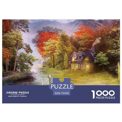 Bergfischer-Puzzle für Erwachsene, 1000-teiliges Spielzeug, Familien-Puzzlespiele, Geburtstagsgeschenke, Puzzle für Jungen und Mädchen, 1000 Teile (75 x 50 cm) von BREAUX