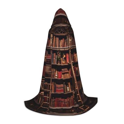 Bibliothek Bücherregal Druck Herren und Damen Kapuzenumhang Umhang - Stilvoller und vielseitiger Kapuzenponcho für alle Jahreszeiten Bibliothek Bücherregal Druck Herren und Damen Kapuzenumhang Umhang - Stilvoller und vielseitiger Kapuzenponcho für alle Jahreszeiten von BREAUX
