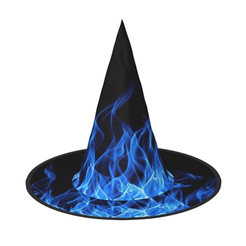 Blaue Flamme Druck Halloween Hexe und Zauberer Hut Hexenkostüm für Themendekoration Halloween Party von BREAUX