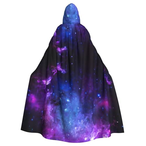 Blauer Galaxie-Druck, Uni, Erwachsene, Kapuzenumhang mit Fliege, übergroßes Halloween-Kostüm, Umhang, Rollenspiel Blauer Galaxie-Druck, Uni, Erwachsene, Kapuzenumhang mit Fliege, übergroßes Halloween-Kostüm, Umhang, Rollenspiel von BREAUX