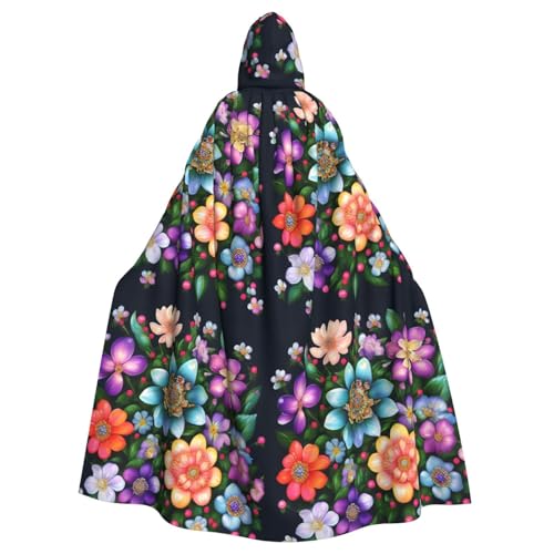 Blumen-Diamant-Gemälde-Druck für Erwachsene, Kapuzenumhang, Party-Dekoration, geeignet für Karneval, Rollenspiele und Mottopartys Blumen-Diamant-Gemälde-Druck für Erwachsene, Kapuzenumhang, Party-Dekoration, geeignet für Karneval, Rollenspiele und Mottopartys von BREAUX