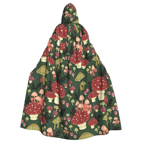 Bright Mushrooms Kunstdruck Halloween Umhang Halloween Umhang Halloween Kapuzenumhang Erwachsene Party Dekoration Umhang von BREAUX