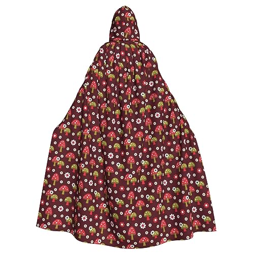Bright Mushrooms Kunstdruck Halloween Umhang Halloween Umhang Halloween Kapuzenumhang Erwachsene Party Dekoration Umhang von BREAUX