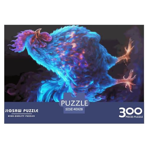 Buntes Huhn-Puzzle aus Holz für Erwachsene, große Puzzleteile, rechteckiges Puzzle, Geschenke für Erwachsene, Spiel, 300 Stück (40 x 28 cm) von BREAUX