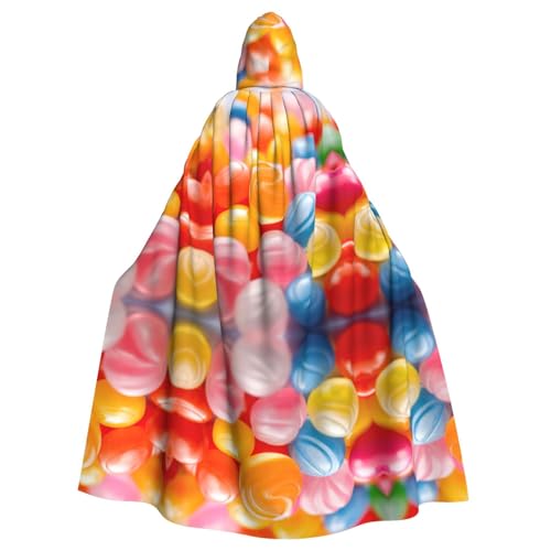Candies Print Uni Erwachsene Kapuzenumhang mit Fliege, übergroßer Halloween-Kostüm, Umhang, Rollenspiel Candies Print Uni Erwachsene Kapuzenumhang mit Fliege, übergroßer Halloween-Kostüm, Umhang, Rollenspiel von BREAUX
