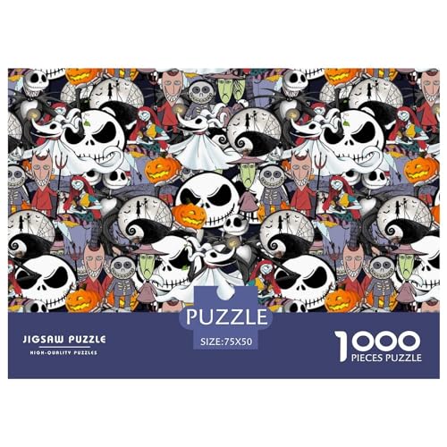 Cartoon-Monster-Puzzle, 1000 Teile, kreatives rechteckiges großes Familienpuzzlespiel, Kunstwerk für Erwachsene, 1000 Teile (75 x 50 cm) von BREAUX