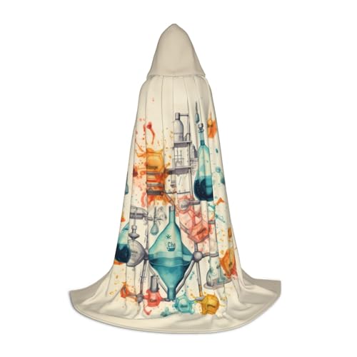 Chemie Print Print Herren und Damen Kapuzenumhang Umhang - Stilvoller und vielseitiger Kapuzenponcho für alle Jahreszeiten von BREAUX
