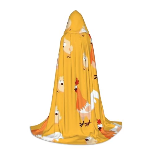Chicken Chick Print Herren und Damen Kapuzenumhang Umhang - Stilvoller und vielseitiger Kapuzenponcho für alle Jahreszeiten von BREAUX