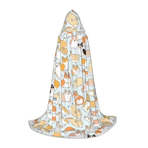 Corgi Hunde-Print Herren und Damen Kapuzenumhang - Stilvoller und vielseitiger Kapuzenponcho für alle Jahreszeiten Corgi Hunde-Print Herren und Damen Kapuzenumhang - Stilvoller und vielseitiger Kapuzenponcho für alle Jahreszeiten von BREAUX
