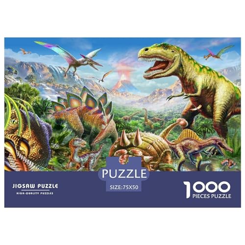Dinosaurier-Welt-Puzzle, 1000 Teile, für Erwachsene, Puzzle, Lernspiele, 1000 Teile (75 x 50 cm) von BREAUX