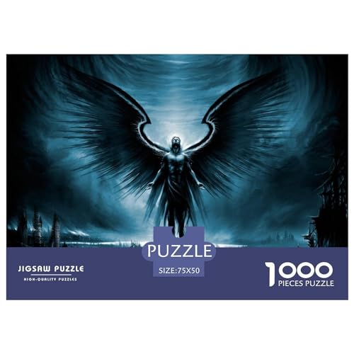 Engelsflügel-Puzzle aus Holz für Erwachsene, 1000-teiliges Puzzle, rechteckiges Puzzle, Geschenke für Erwachsene, Spiel 1000 Stück (75 x 50 cm) von BREAUX