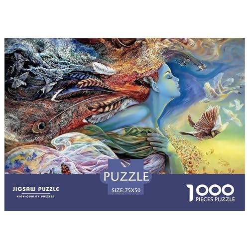 Female Art Gifts 1000-teiliges Puzzle für Erwachsene – Holzpuzzles – Entspannungspuzzlespiele – Denksport-Puzzle 1000 Teile (75 x 50 cm) von BREAUX