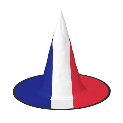 Französische Flagge Druck Halloween Hexe und Zauberer Hut Hexenkostüm für Themendekoration Halloween Party von BREAUX