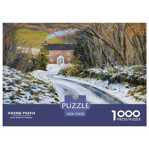 Gamekeeper's Cottage 1000-teiliges Puzzle für Erwachsene, kreatives rechteckiges Holzpuzzle, Geschenk für Freunde und Familie, 1000 Teile (75 x 50 cm) von BREAUX