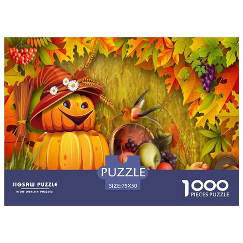 Gemüse-Kürbis-Holzpuzzle für Erwachsene, 1000-teiliges Puzzle, rechteckiges Puzzle, Geschenke für Erwachsene, Spiel 1000 Stück (75 x 50 cm) von BREAUX