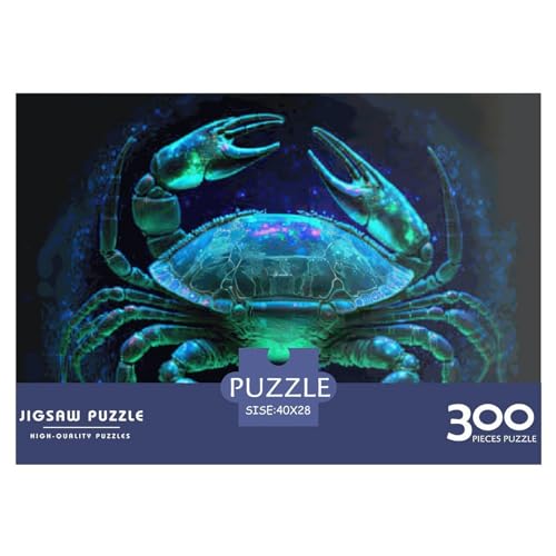 Größe Puzzles Krabbe Neon Holzpuzzles Herausforderndes Spiel Quadratische Puzzles für Erwachsene und Kinder 300 Stück (40 x 28 cm) von BREAUX