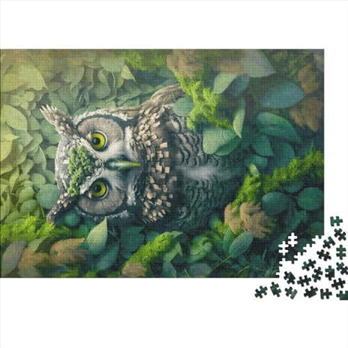 Größe Stück Rechteckige Puzzles für Erwachsene Eule Kreative Puzzle-Herausforderung Spielzeugpuzzles 500 Stück (52 x 38 cm) von BREAUX