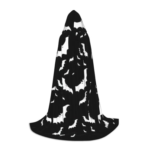 Halloween Flying Bats Print Herren und Damen Kapuzenumhang Umhang - Stilvoller und vielseitiger Kapuzenponcho für alle Jahreszeiten Halloween Flying Bats Print Herren und Damen Kapuzenumhang Umhang - Stilvoller und vielseitiger Kapuzenponcho für alle Jahreszeiten von BREAUX