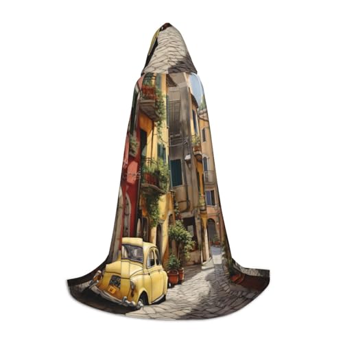 Italian Street Print Herren und Damen Kapuzenumhang Umhang - Stilvoller und vielseitiger Kapuzenponcho für alle Jahreszeiten Italian Street Print Herren und Damen Kapuzenumhang Umhang - Stilvoller und vielseitiger Kapuzenponcho für alle Jahreszeiten von BREAUX