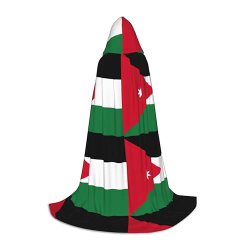 Jordanische Flagge Druck Herren und Damen Kapuzenumhang Umhang - Stilvoller und vielseitiger Kapuzenponcho für alle Jahreszeiten Jordanische Flagge Druck Herren und Damen Kapuzenumhang Umhang - Stilvoller und vielseitiger Kapuzenponcho für alle Jahreszeiten von BREAUX