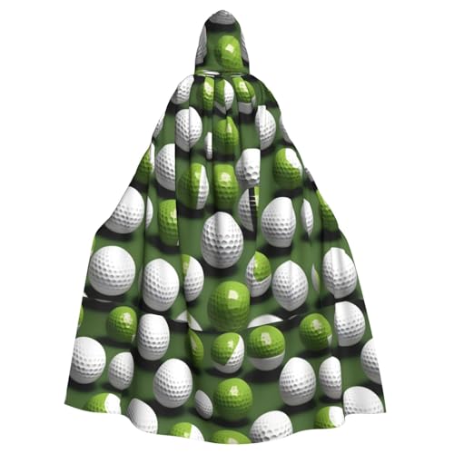Kapuzenumhang mit Golfball-Aufdruck, Uni, für Erwachsene, mit Fliege, übergroßes Halloween-Kostüm, Umhang, Rollenspiel Kapuzenumhang mit Golfball-Aufdruck, Uni, für Erwachsene, mit Fliege, übergroßes Halloween-Kostüm, Umhang, Rollenspiel von BREAUX