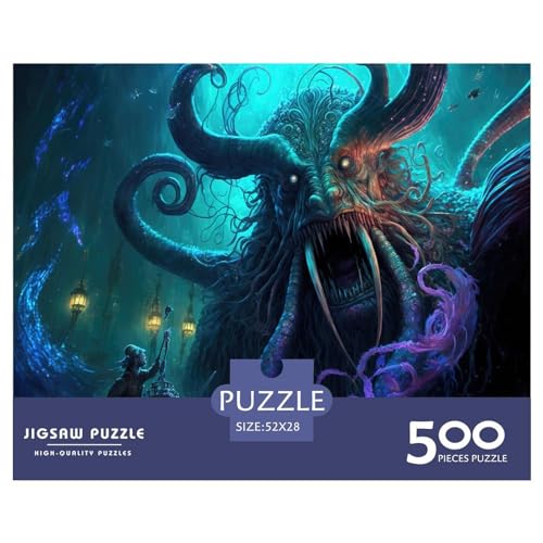 Kings of The Sea-Puzzle, 500 Teile, kreatives rechteckiges großes Familienpuzzlespiel, Kunstwerk für Erwachsene, 500 Teile (52 x 38 cm) von BREAUX