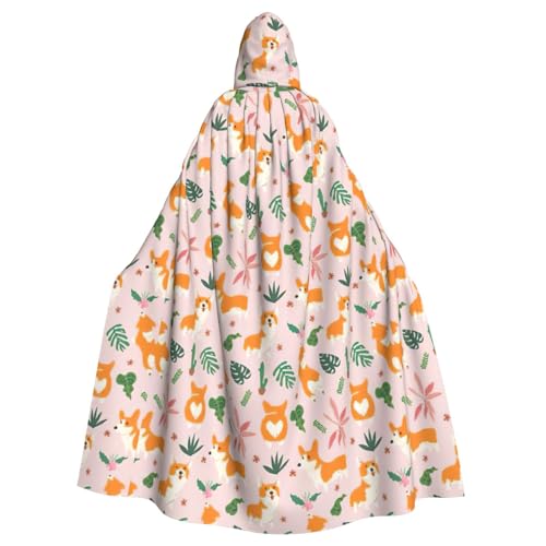 Kleiner Corgi-Aufdruck, Erwachsenen-Kapuzenumhang, Party-Dekoration, passend für Karneval, Rollenspiele, Verkleidungen und Mottopartys Kleiner Corgi-Aufdruck, Erwachsenen-Kapuzenumhang, Party-Dekoration, passend für Karneval, Rollenspiele, Verkleidungen und Mottopartys von BREAUX