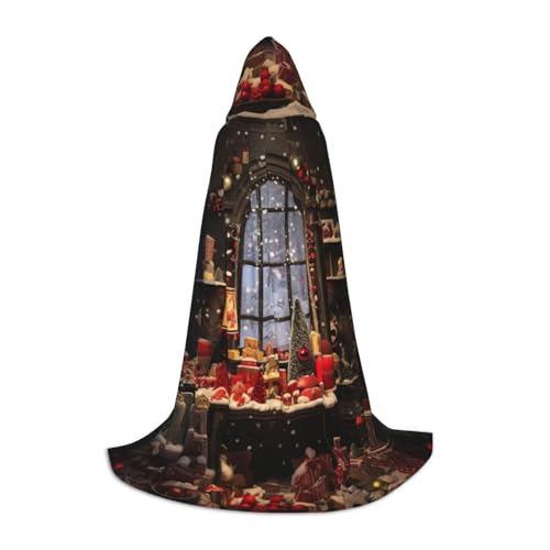 Merry Christmas Day Print Herren und Damen Kapuzenumhang Umhang - Stilvoller und vielseitiger Kapuzenponcho für alle Jahreszeiten Merry Christmas Day Print Herren und Damen Kapuzenumhang Umhang - Stilvoller und vielseitiger Kapuzenponcho für alle Jahreszeiten von BREAUX