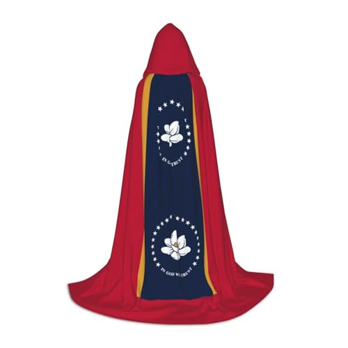 Mississippi State Flag Print Herren und Damen Kapuzenumhang Umhang - Stilvoller und vielseitiger Kapuzenponcho für alle Jahreszeiten Mississippi State Flag Print Herren und Damen Kapuzenumhang Umhang - Stilvoller und vielseitiger Kapuzenponcho für alle Jahreszeiten von BREAUX