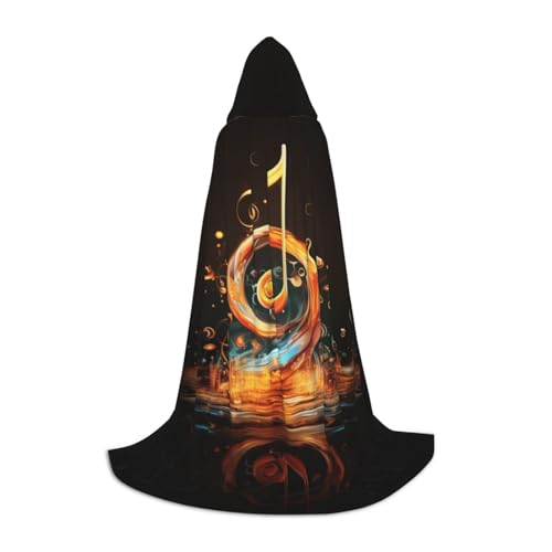 Mit Musik-Symbol-Druck für Herren und Damen, Umhang mit Kapuze – Stilvoller und vielseitiger Kapuzenponcho für alle Jahreszeiten Mit Musik-Symbol-Druck für Herren und Damen, Umhang mit Kapuze – Stilvoller und vielseitiger Kapuzenponcho für alle Jahreszeiten von BREAUX