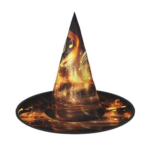 Musiknoten, Drillings-Druck, Halloween, Hexe und Zaubererhut, Hexenkostüm für Themendekoration, Halloween-Party von BREAUX